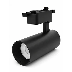 Foco Riel Monofásico LED 20W Negro Luz Cálida