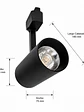 Foco para Riel Monofásico LED 30W Negro Luz Fría - Miniatura 3