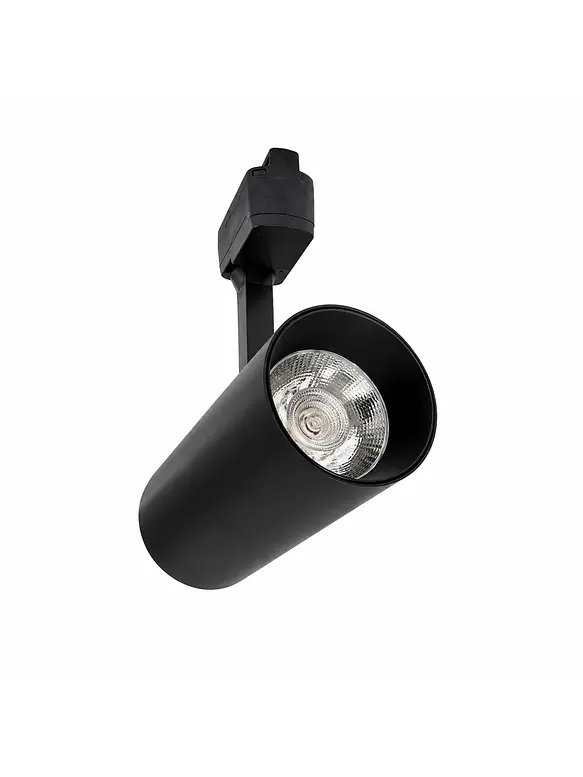 Foco para Riel Monofásico LED 30W Negro Luz Cálida 1