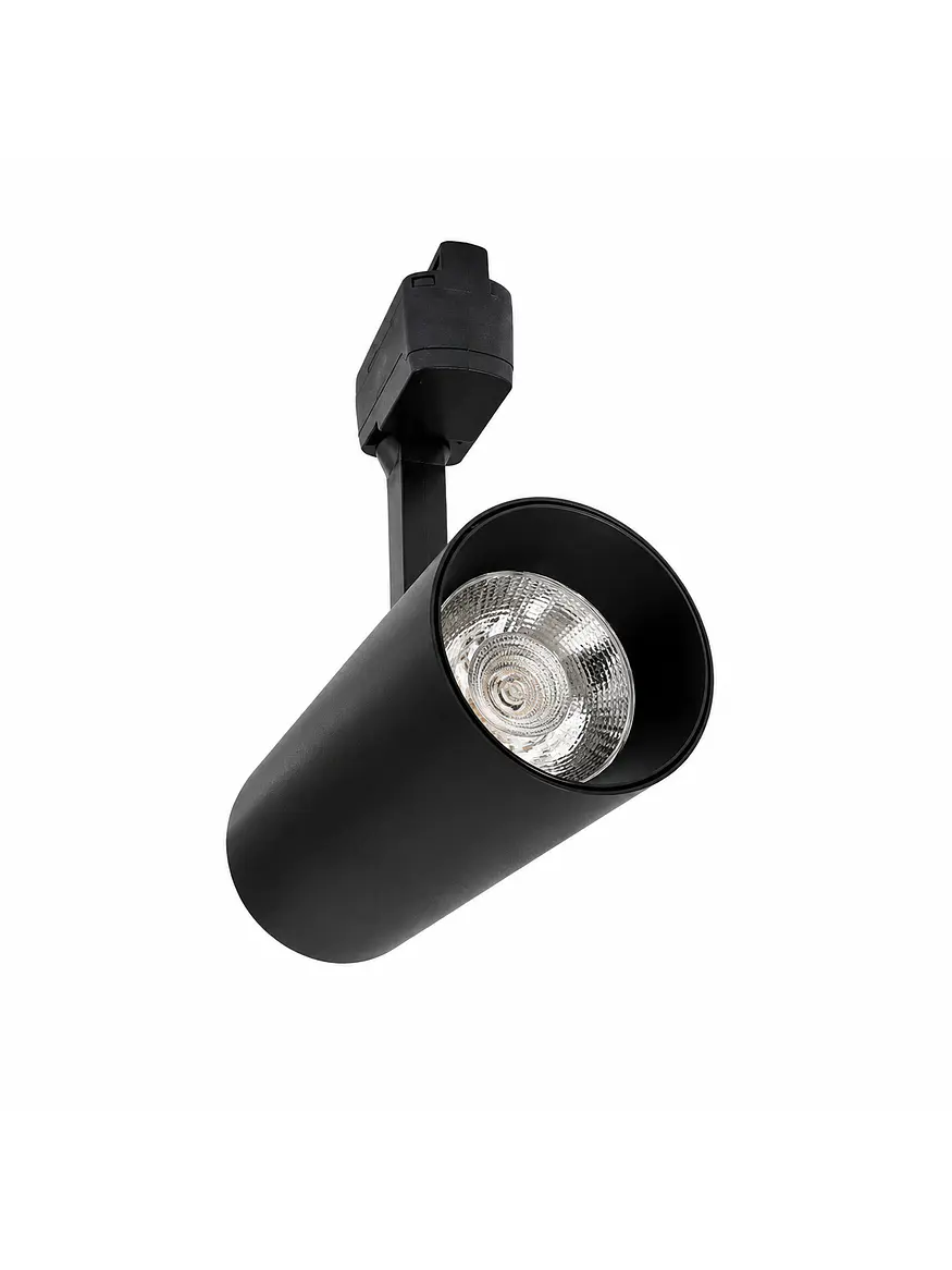 Foco para Riel Monofásico LED 30W Negro Luz Cálida 1