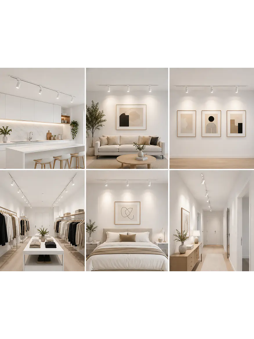Foco para Riel Monofásico LED 10W Blanco Luz Neutra 3
