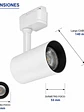 Foco Riel Monofásico LED 10W Blanco Luz Cálida - Miniatura 5