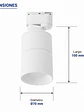 Foco Riel Monofásico LED 12W Blanco Luz Cálida - Miniatura 3