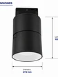 Foco Riel Monofásico LED 12W Negro Luz Cálida - Miniatura 3