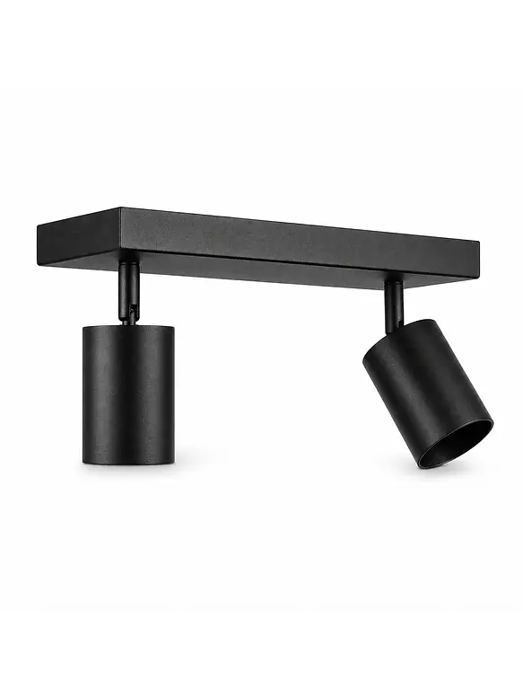 Foco Sobrepuesto Muro/Techo Negro Doble GU10 Dirigible 1