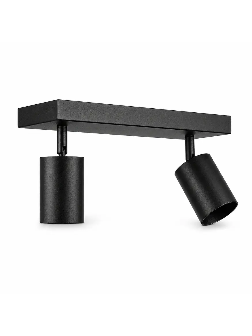 Foco Sobrepuesto Muro/Techo Negro Doble GU10 Dirigible 1