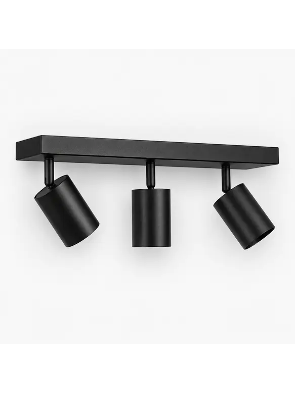 Foco Sobrepuesto Muro/Techo Negro Triple GU10 Dirigible 5
