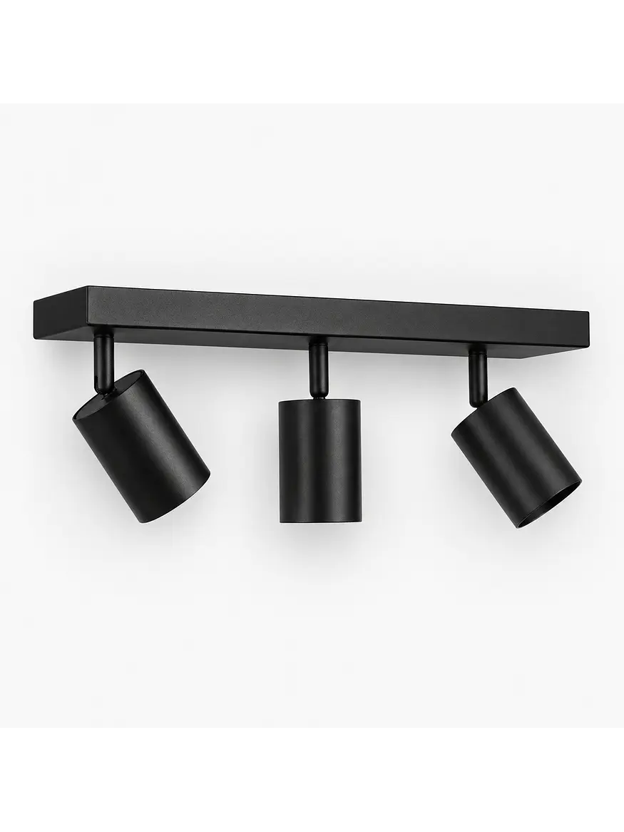Foco Sobrepuesto Muro/Techo Negro Triple GU10 Dirigible 5