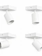 Foco Sobrepuesto Muro/Techo Blanco Simple GU10 Dirigible - Miniatura 2