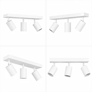 Foco Sobrepuesto Muro/Techo Blanco Triple GU10 Dirigible