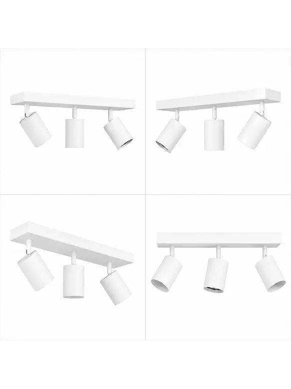 Foco Sobrepuesto Muro/Techo Blanco Triple GU10 Dirigible 2