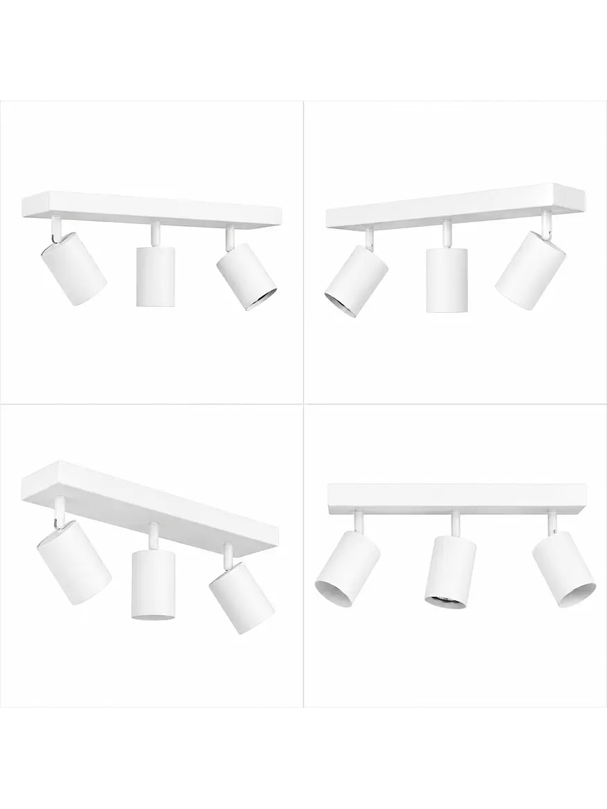 Foco Sobrepuesto Muro/Techo Blanco Triple GU10 Dirigible 2