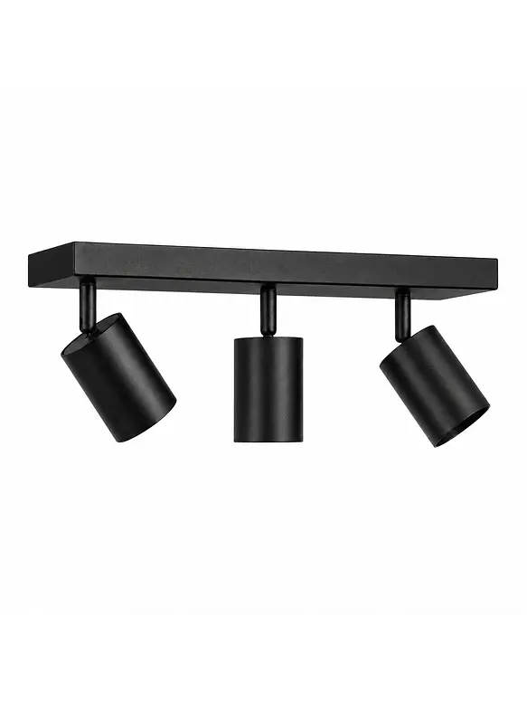 Foco Sobrepuesto Muro/Techo Negro Triple GU10 Dirigible 1