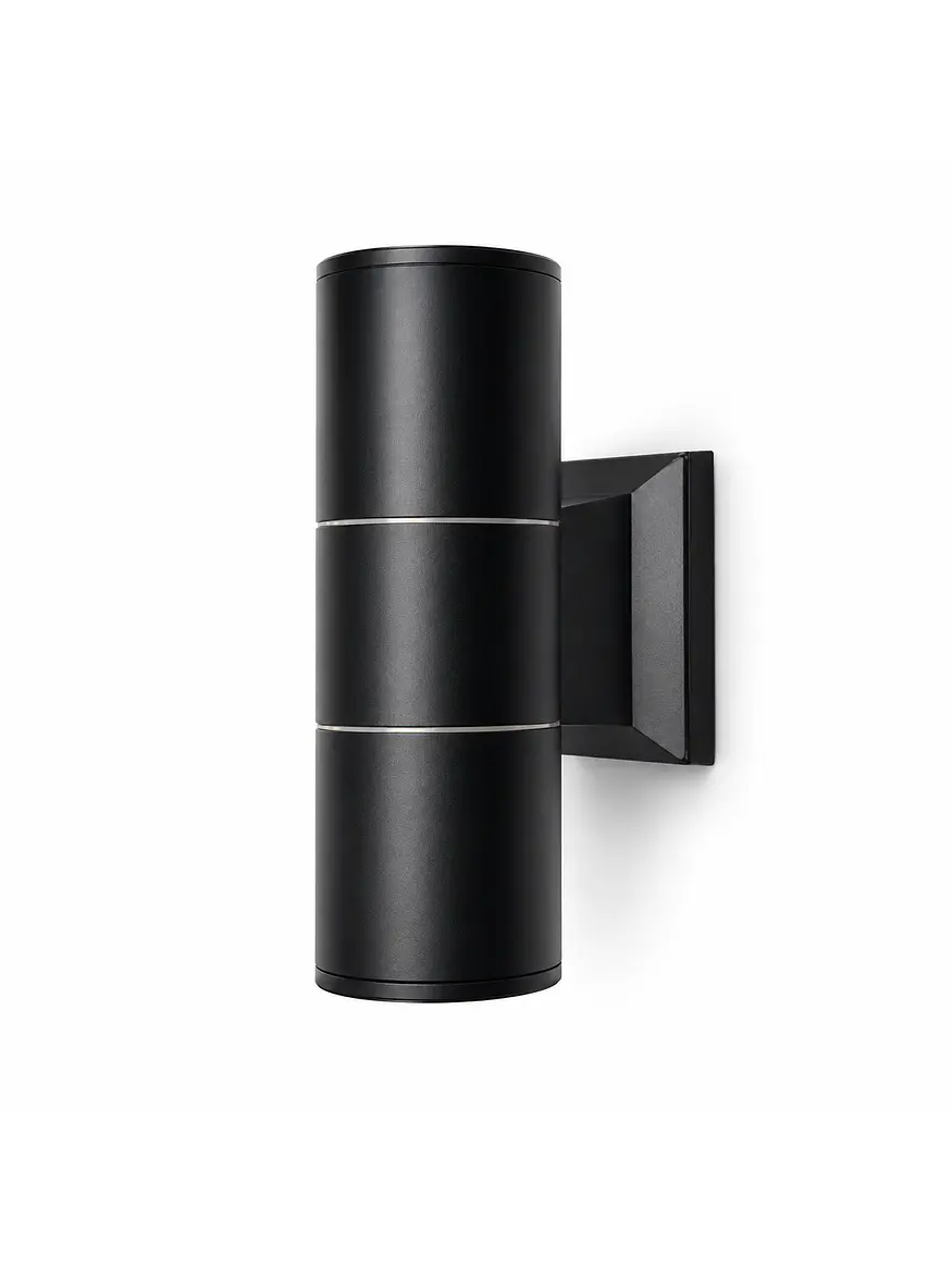 Aplique Muro Bidireccional Negro 2xGU10 IP54 1