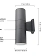 Aplique Muro Exterior Bidireccional 2xE27 IP44 Negro (LIQUIDACION) - Última Unidad - Miniatura 2