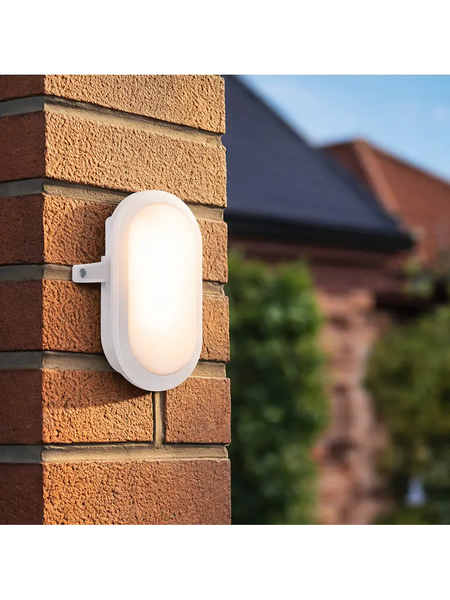 Aplique LED Ovalado ROBLAN 11W Luz Neutra 4000K IP54 Blanco 2