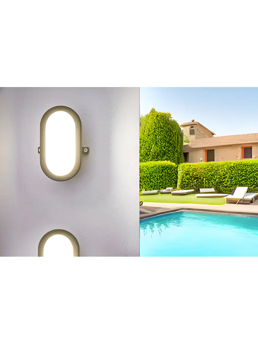 Aplique LED Ovalado ROBLAN 11W Luz Neutra 4000K IP54 Blanco 6