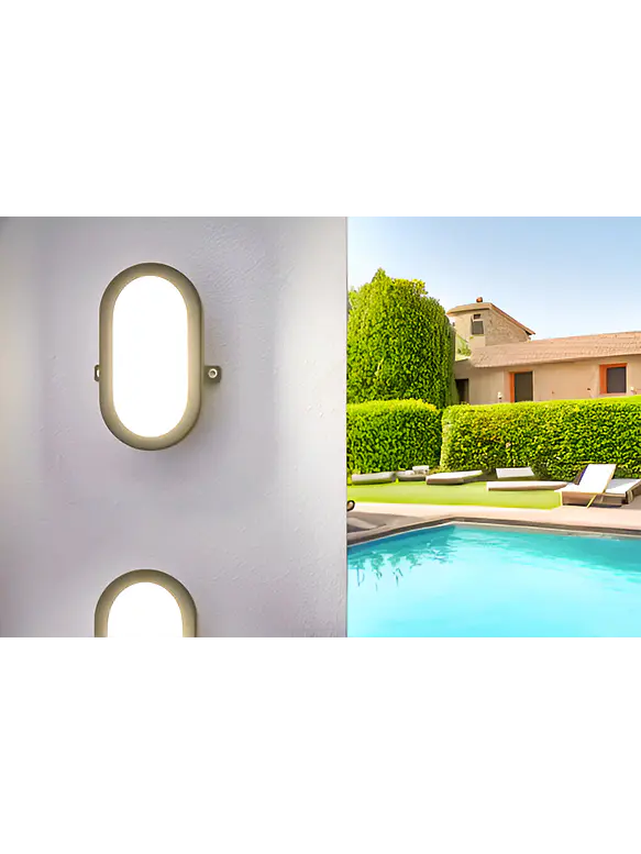 Aplique LED Ovalado ROBLAN 11W Luz Fría 6500K IP54 Blanco 5
