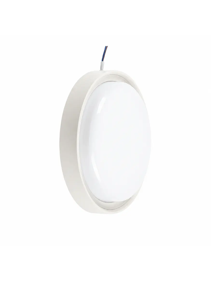 Plafón LED Redondo Sobrepuesto Blanco 24W IP54 Luz Cálida 3000K 1