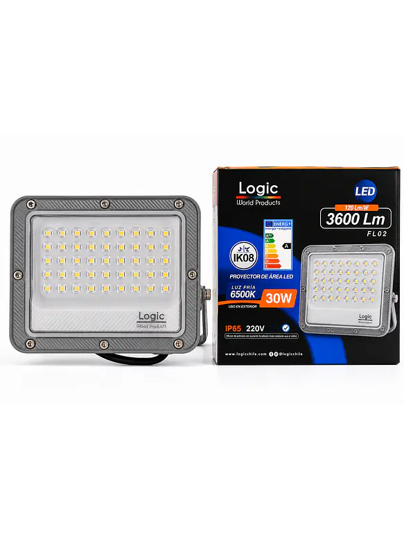 KIT 4 Proyectores LED Área 30W Luz Fría 6500K IP65 (LIQUIDACIÓN) 2