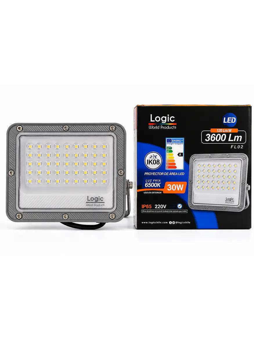 KIT 4 Proyectores LED Área 30W Luz Fría 6500K IP65 (LIQUIDACIÓN) 2
