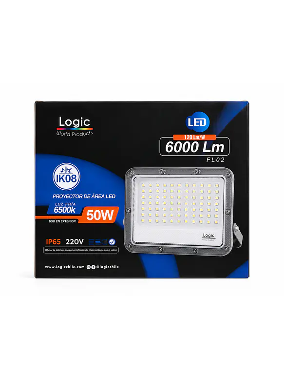 KIT 2 Proyectores LED Área 50W Luz Fría 6500K IP65 (LIQUIDACIÓN) 3