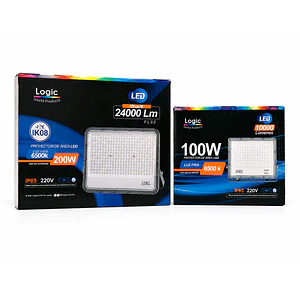 KIT Proyectores LED Área 100W + 200W Luz Fría 6500K IP65 (LIQUIDACIÓN)