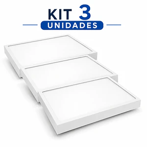 KIT 3 Plafones LED Cuadrados Sobrepuestos 18W Luz Neutra 4000K (LIQUIDACIÓN)
