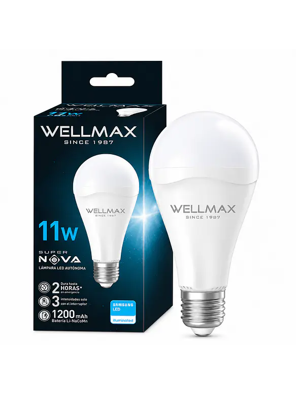 KIT 4 Ampolletas LED de Emergencia 11W E27 Luz Fría 6500K (LIQUIDACIÓN ) 2
