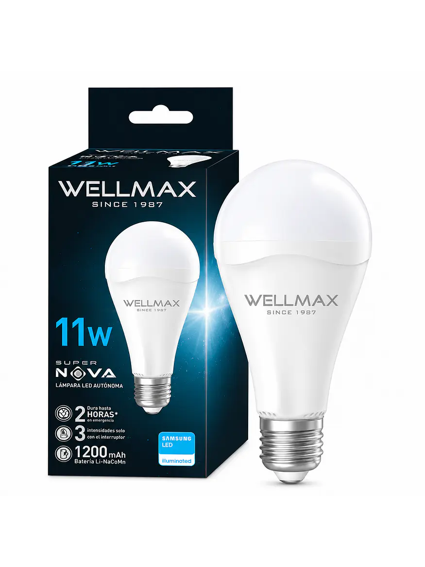 KIT 4 Ampolletas LED de Emergencia 11W E27 Luz Fría 6500K (LIQUIDACIÓN ) 2