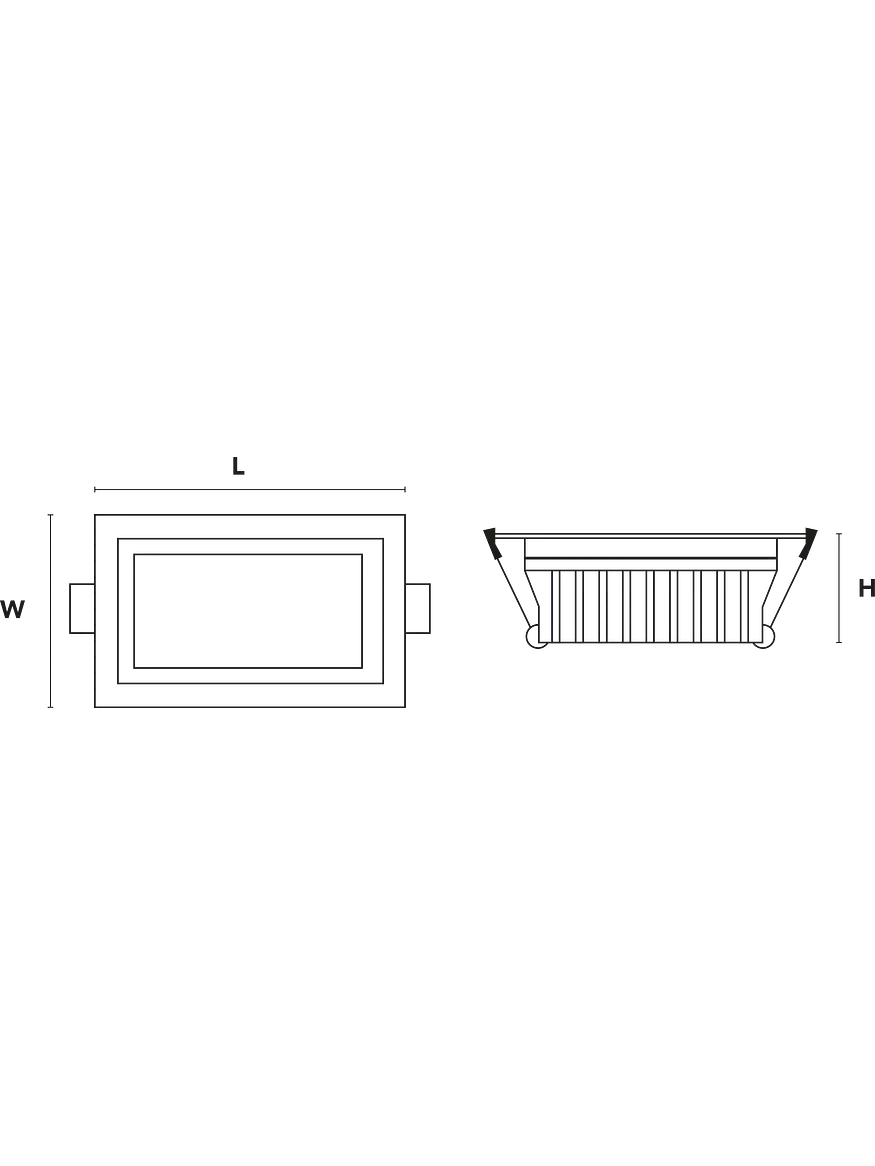 Downlight Rectangular LED Basculante ROBLAN 35W Luz Cálida 3000K (LIQUIDACIÓN - Últimas Unidades) 2