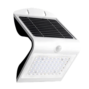 Aplique Solar LED ROBLAN 4W con Sensor de Movimiento IP65 500 lm Blanco/Negro (LIQUIDACIÓN - Últimas Unidades)