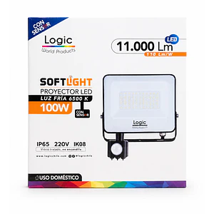 Proyector LED SOFTLIGHT 100W luz fría sensor PIR IP65 SEC