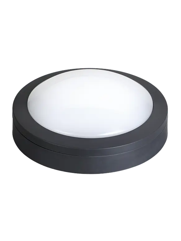 Plafón LED ROBLAN Redondo Negro 18W Luz Neutra 4000K IP65 con Sensor PIR SEC 1