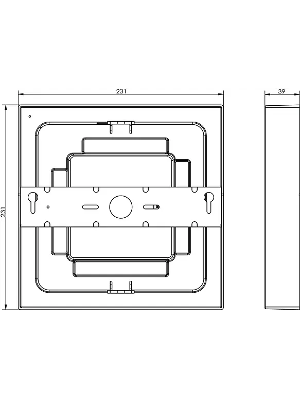 Plafón LED ROBLAN MOON Cuadrado Sobrepuesto 18W Luz Neutra 4000K IP44 3