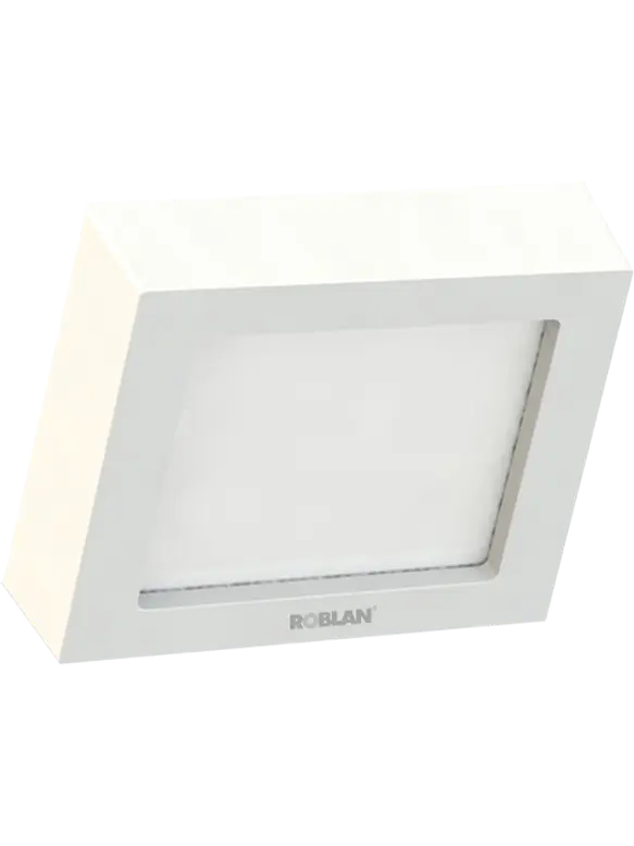 Plafón LED ROBLAN MOON Cuadrado Sobrepuesto 18W Luz Neutra 4000K IP44 1