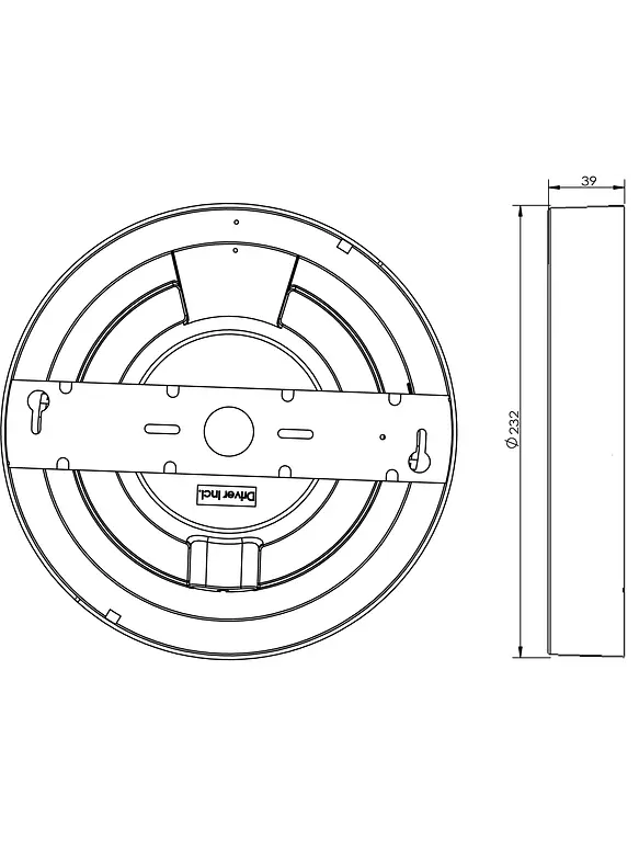 Plafón LED ROBLAN MOON Circular Sobrepuesto 18W Luz Cálida 3000K IP44 3