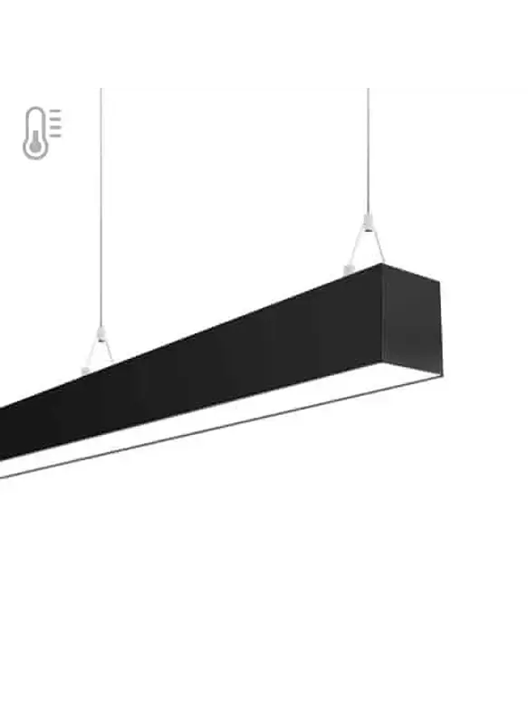 Colgante Lineal LED 20w Luz Neutra 4000K Negro 60cm 2