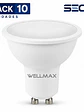 Pack 10 Ampolletas LED GU10 6W Luz Fría 6500K SEC - Miniatura 1