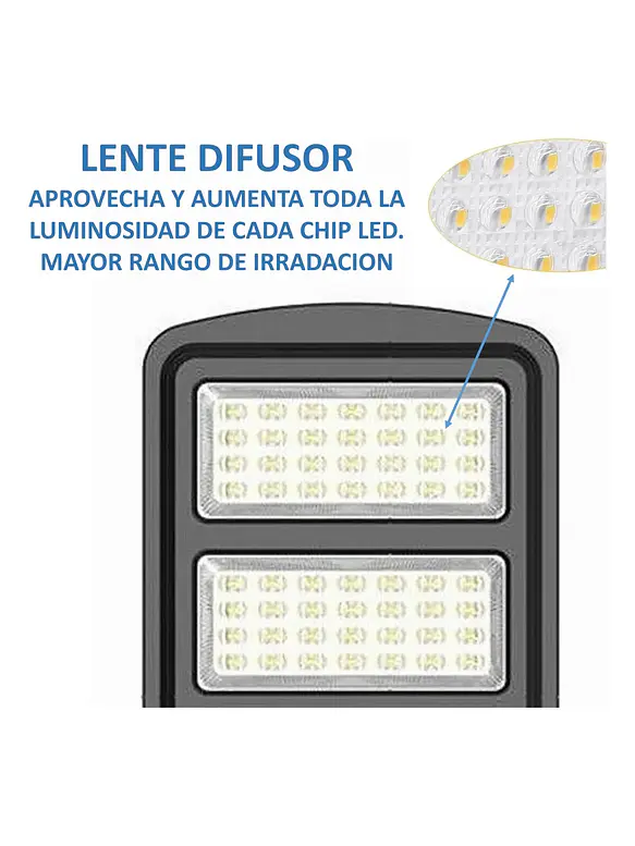 Luminaria Pública Solar LED S-02 NEW 100W 600Lm Luz Fría 6500K IP65 – Liquidación 2