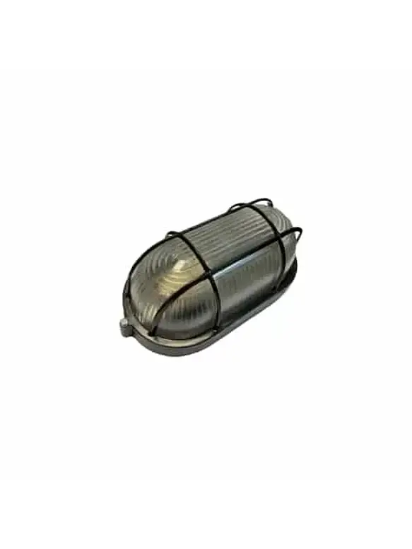Tortuga LED Ovalada Negra E27 IP54 para Muro Exterior 1