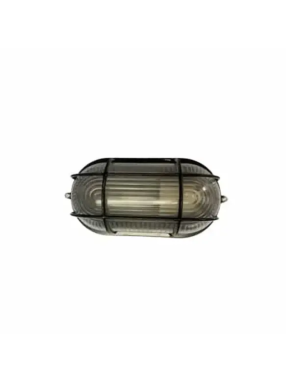 Tortuga LED Ovalada Negra E27 IP54 para Muro Exterior 2