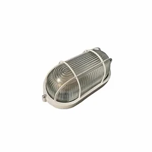 Tortuga Ovalada Blanca E27 IP54 para Muro Exterior