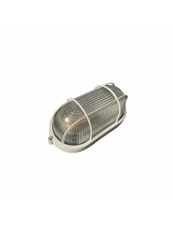 Tortuga Ovalada Blanca E27 IP54 para Muro Exterior 1