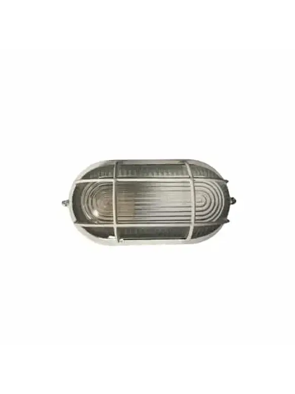 Tortuga Ovalada Blanca E27 IP54 para Muro Exterior 2