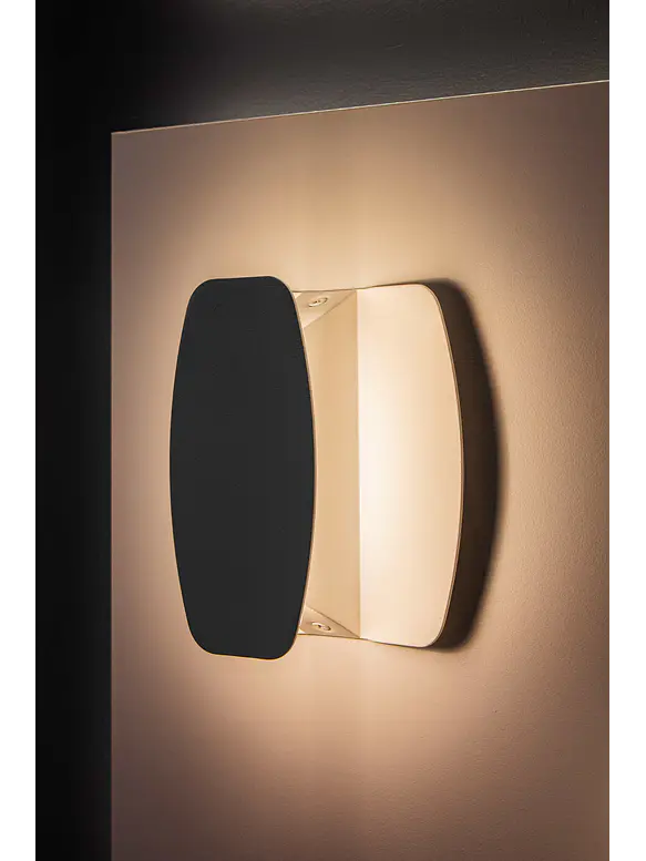 Aplique de Pared LED ROBLAN ARZUA 12W 1280Lm Luz Cálida 3000K Negro Luz Indirecta 5