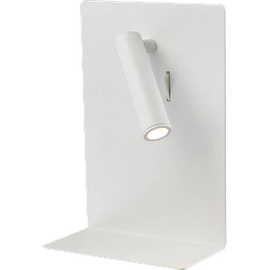 Aplique LED de Lectura ROBLAN FIXION 8W 870Lm Luz Cálida 3000K Blanco con USB-A + USB-C y Estante