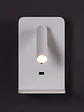 Aplique LED de Lectura ROBLAN FIXION 8W 870Lm Luz Cálida 3000K Blanco con USB-A + USB-C y Estante - Miniatura 2