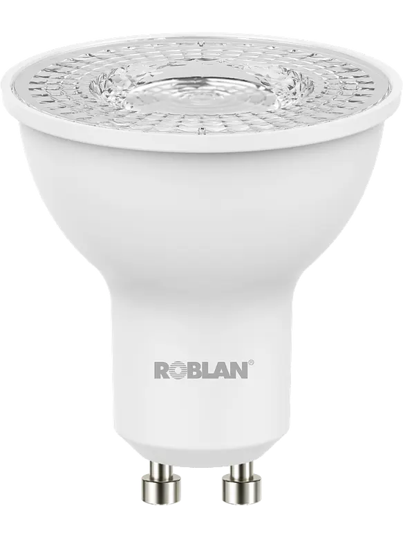 Foco de Techo ROBLAN LAIN Negro + Ampolleta LED GU10 Luz Cálida 3000K Incluida 2