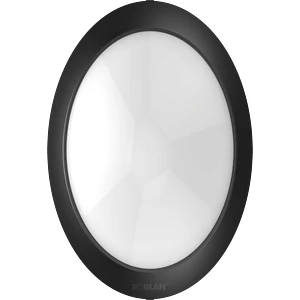 Plafón LED Ovalado Exterior ROBLAN FPL OVAL 8W 700Lm Luz Neutra 4100K IP66 IK08 Negro – LIQUIDACIÓN